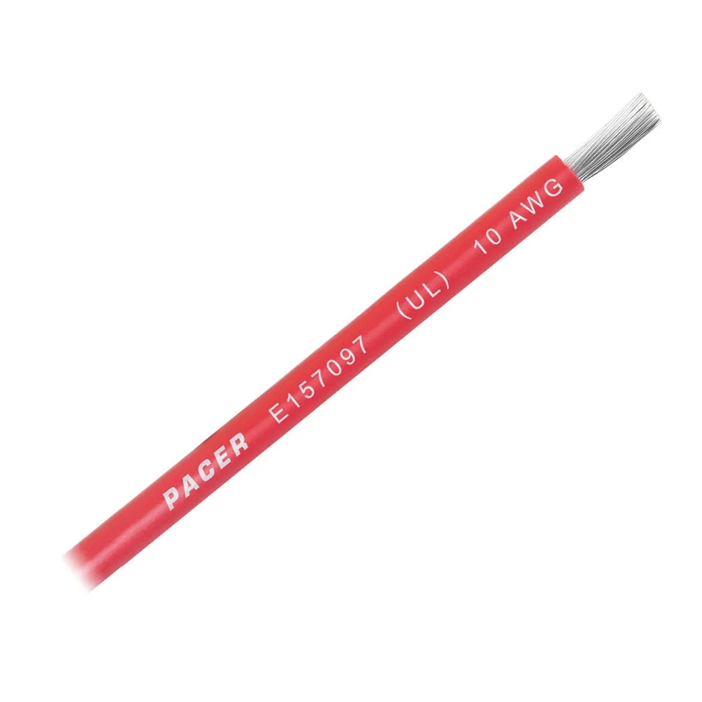 Pacer Red 10 AWG Battery Cable - Sold By The Foot – Marine Electrical Replacement Part