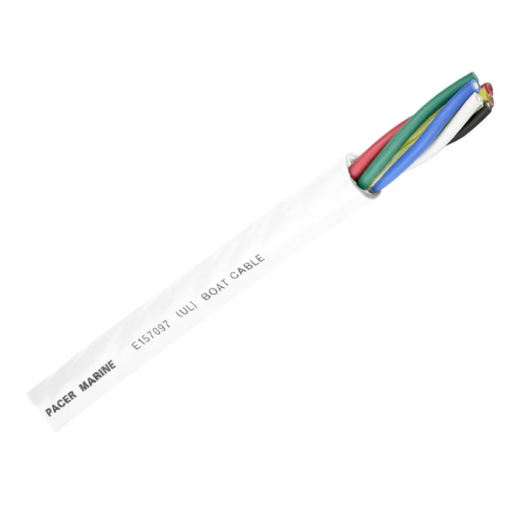 Pacer Round 6 Conductor Cable - 250' - 16/6 AWG - Black, Brown, Red, Green, Blue & White – Marine Electrical Replacement Part