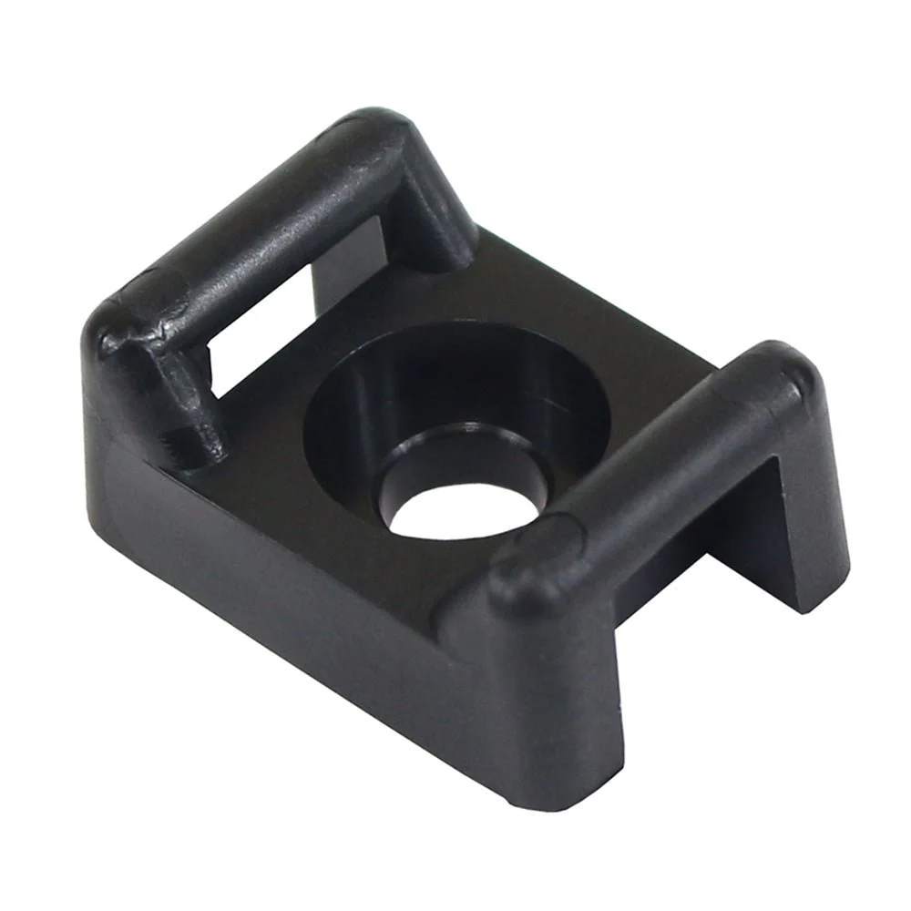 Pacer Screw Down Cable Tie Mount - #10 Screw Mount Method - Black - 100 Pack – Marine Electrical Replacement Part