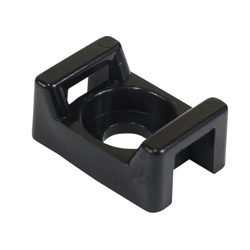 Pacer Screw Down Cable Tie Mount - #8 Screw Mount Method - Black - 100 Pack – Marine Electrical Replacement Part