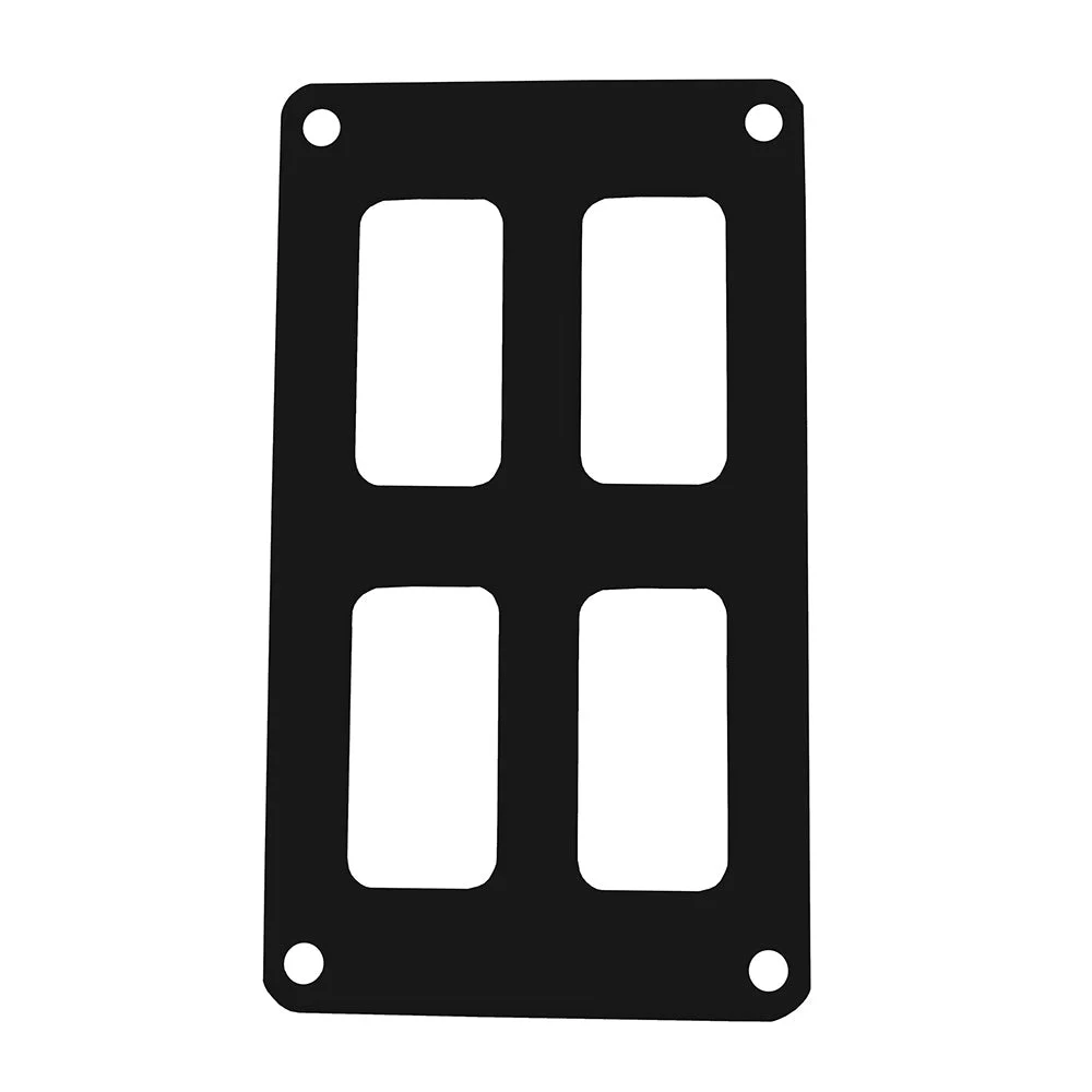 Pacer Switch Panel - 2 Switch & 2 Row - 3" x 4.75" - Black Powder Coated Aluminum – Marine Boat Replacement Part