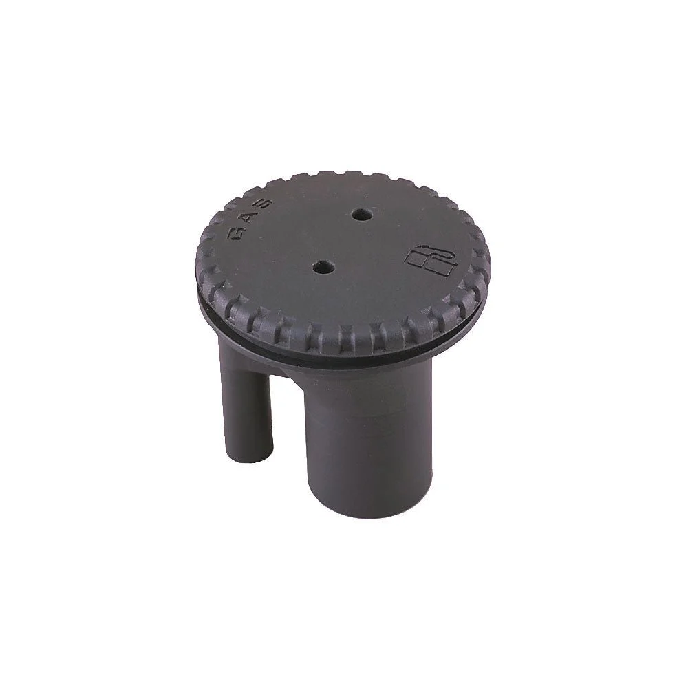 Perko 0543 Vented Fill f/1-1/2" Hose - Straight Neck - Gas - Black – Boat Pump & Plumbing Part