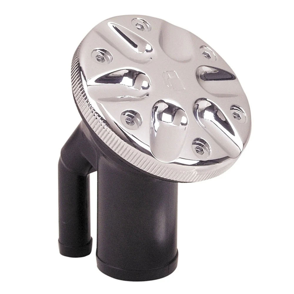 Perko 0590 Vented Fill f/1-1/2" Hose - Angled Neck - Chrome – Boat Pump & Plumbing Part