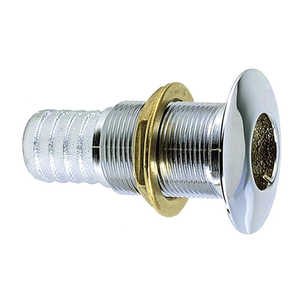 Perko 1-1/2" Thru-Hull Fitting f/ Hose Chrome Plated Bronze Made in the USA – Boat Pump & Plumbing Part