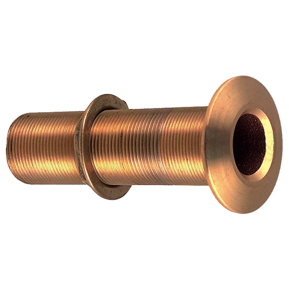 Perko 3/4" Thru-Hull Fitting w/Pipe Thread Bronze Extra Long - Max Hull 5" Thick – Boat Pump & Plumbing Part