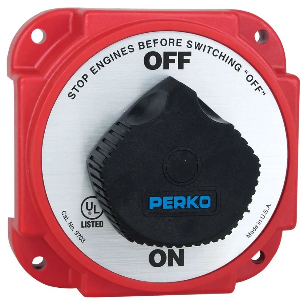 Perko 9703DP Heavy Duty Battery Disconnect Switch w/ Alternator Field Disconnect – Marine Boat Replacement Part