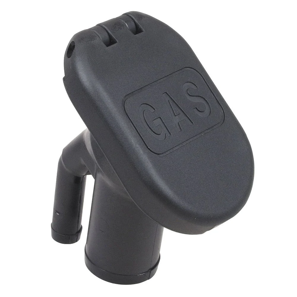 Perko Combination Vented Gas Fill/Tank f/1-1/2" Hose - 35° Angled Neck – Marine Electrical Replacement Part