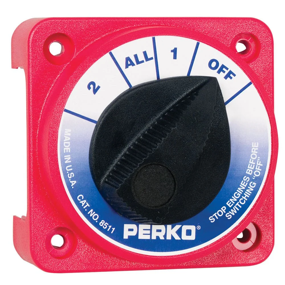 Perko Compact Medium Duty Battery Selector Switch w/o Key Lock – Marine Boat Replacement Part