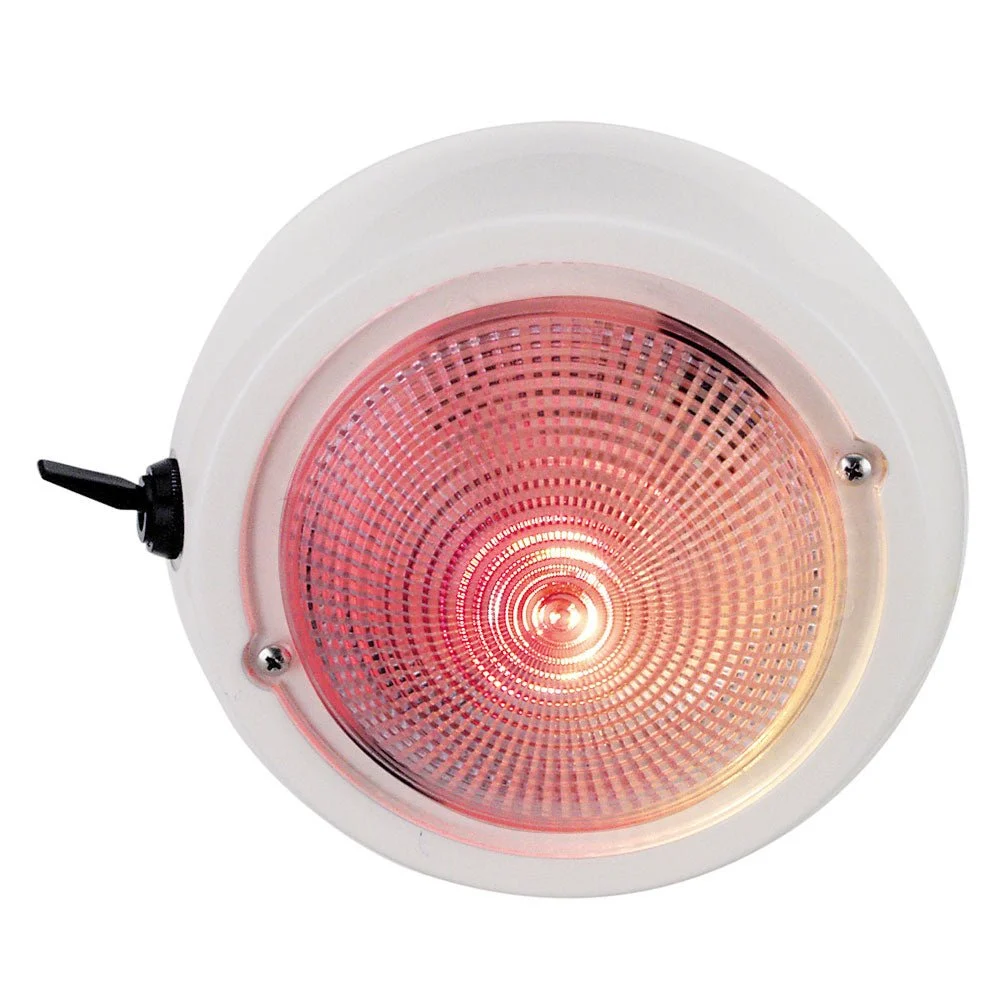 Perko Dome Light w/Red & White Bulbs – Marine Electrical Replacement Part