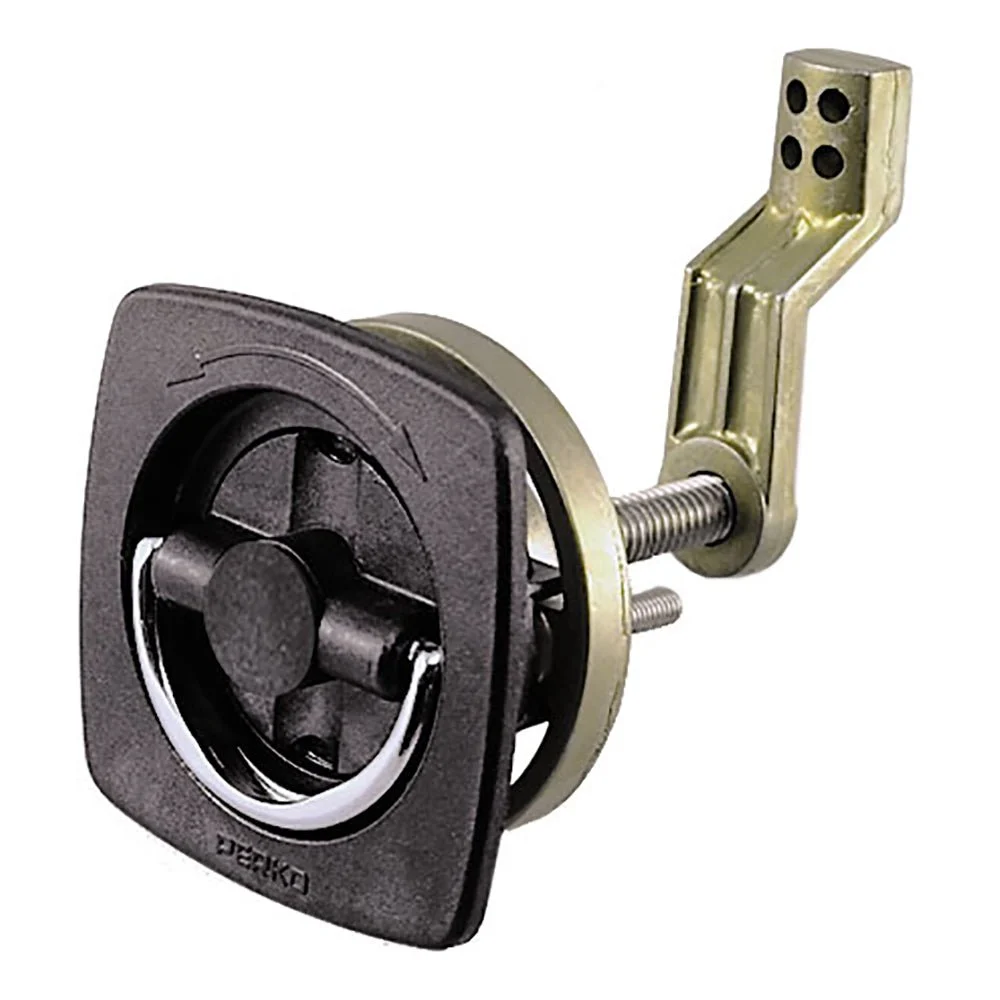 Perko Flush Latch - Non-Locking - 2.5" x 2.5" w/Offset Cam Bar & Flexible Polymer Strike – Marine Boat Replacement Part