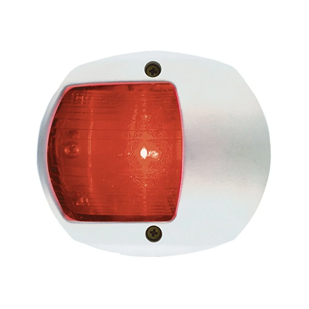 Perko LED Side Light - Red - 12V - White Plastic Housing – Marine Boat Replacement Part