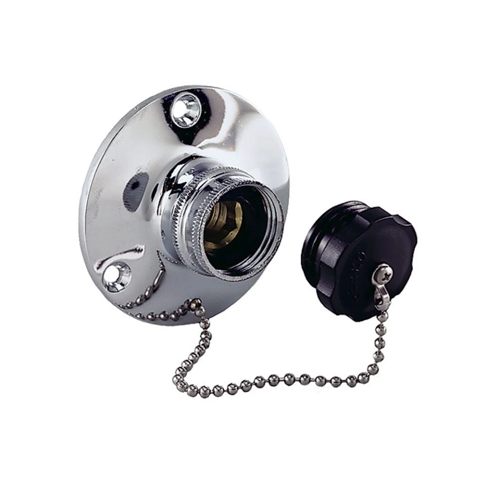 Perko Water Inlet Fitting w/Plug – Marine Electrical Replacement Part