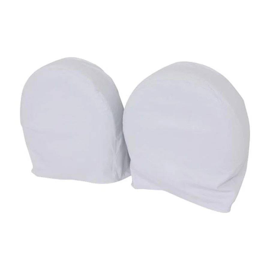 Classic Accessories 80-109-022801-00 Dual Axle Wheel Covers - Small, White - 80-109-022801-00