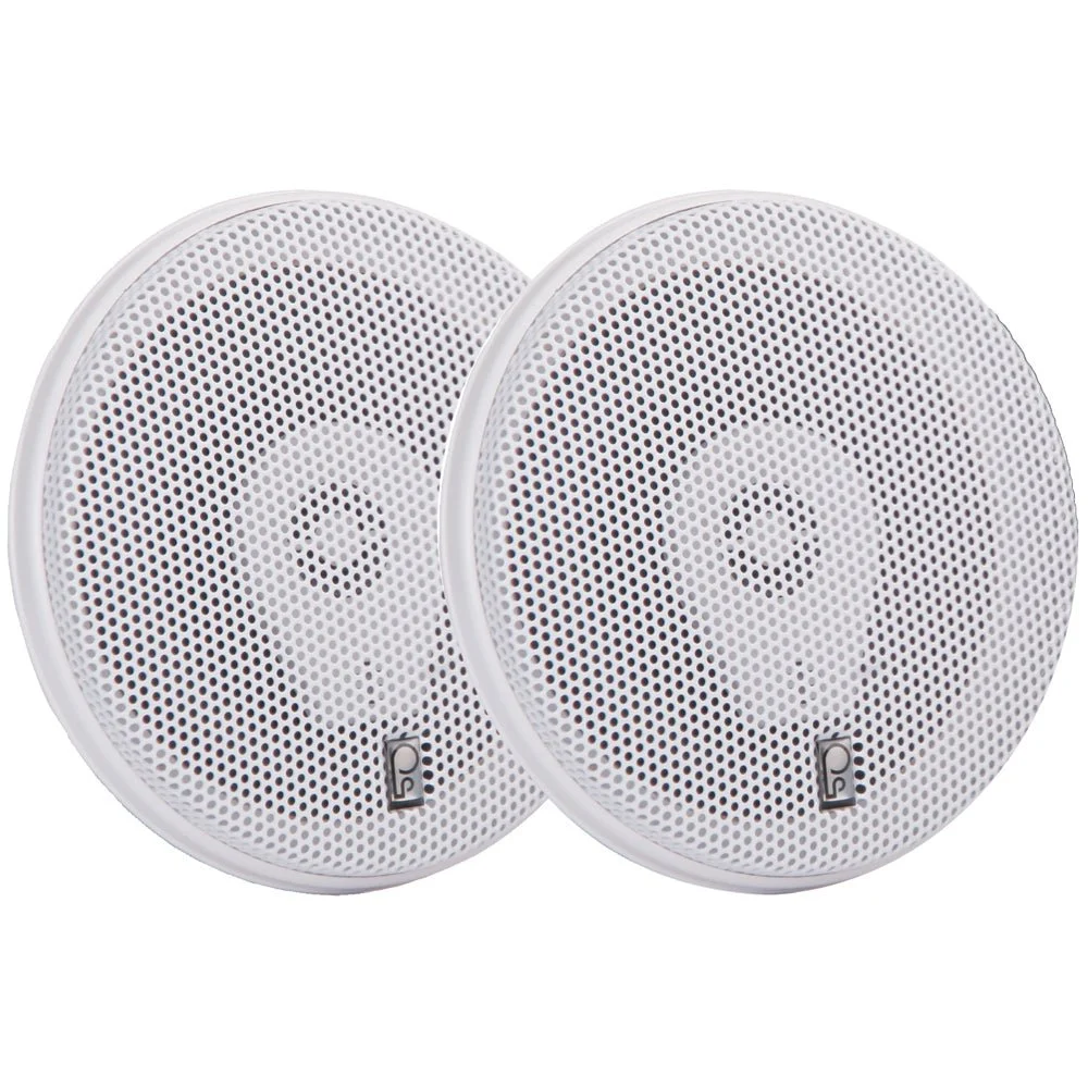 Poly-Planar MA-8505W 5" 200 Watt Titanium Series Speakers - White – Marine Boat Replacement Part