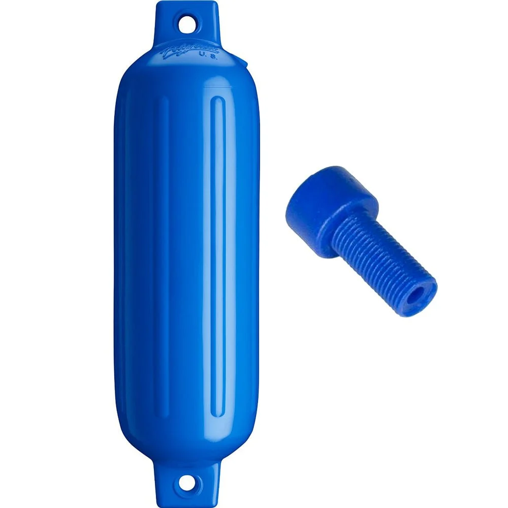 Polyform U.S. Polyform G-3 Twin Eye Fender 5.5" x 19" - Blue w/Adapter – Marine Boat Replacement Part