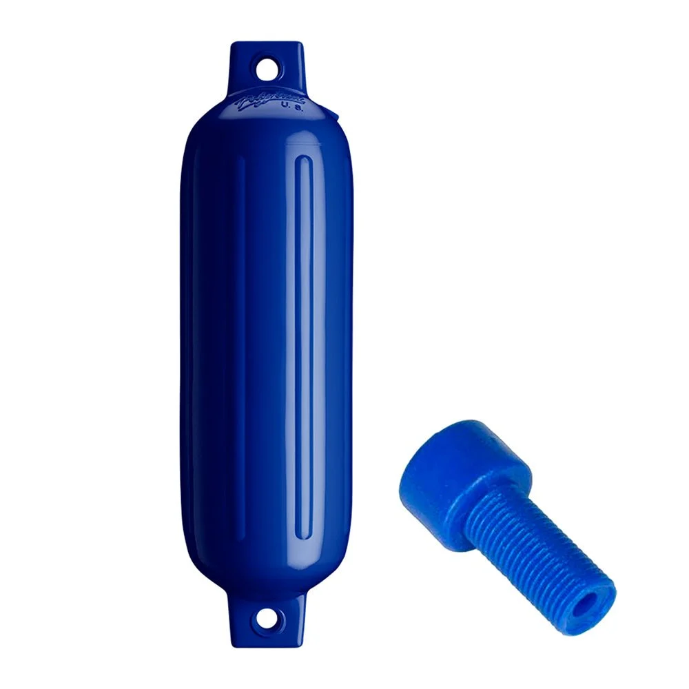 Polyform U.S. Polyform G-3 Twin Eye Fender 5.5" x 19" - Cobalt Blue w/Adapter – Marine Boat Replacement Part