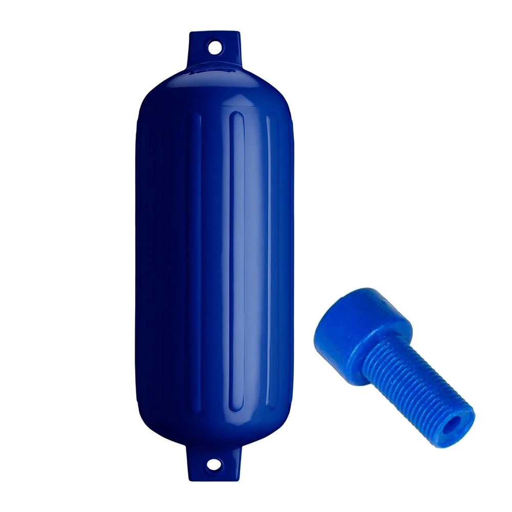 Polyform U.S. Polyform G-6 Twin Eye Fender 11" x 30" - Cobalt Blue w/Adapter – Marine Boat Replacement Part
