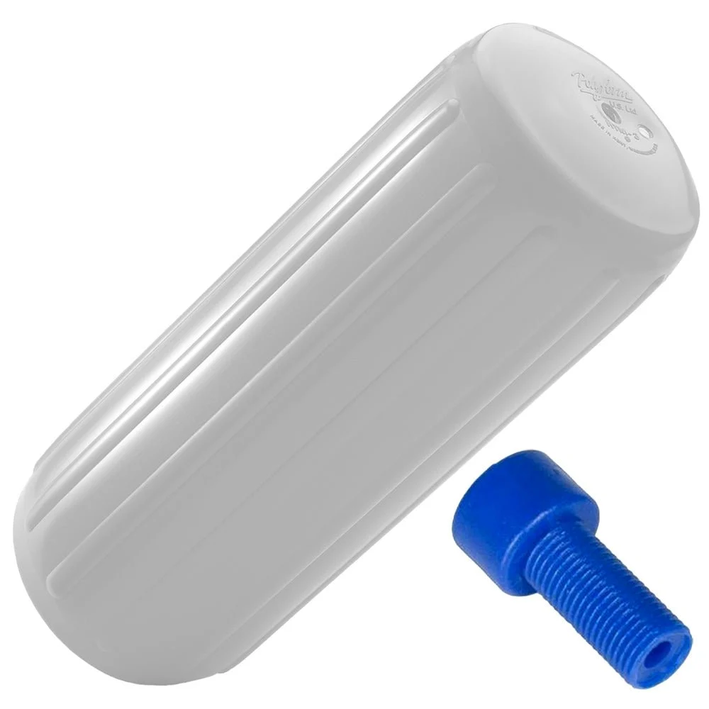 Polyform U.S. Polyform HTM-2 Fender 8.5" x 20.5" - White w/Adapter – Marine Boat Replacement Part