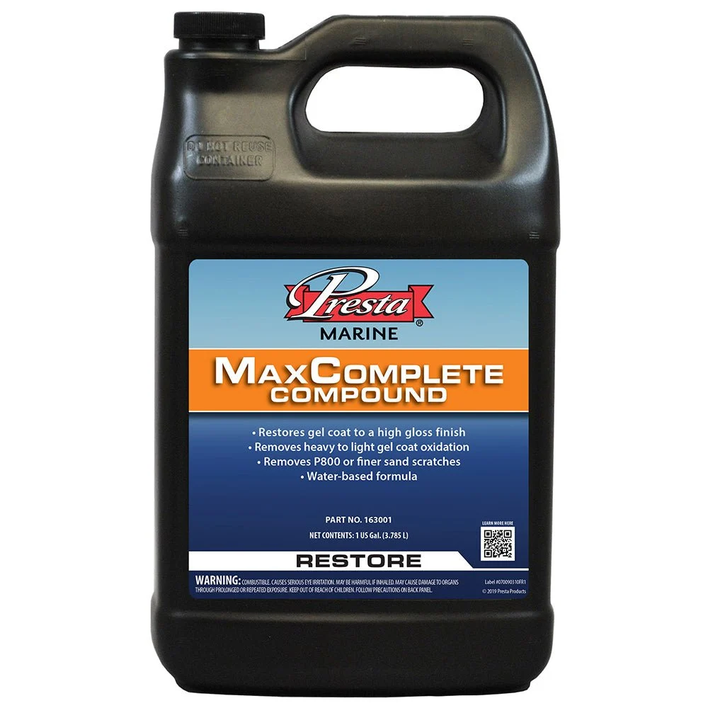 Presta MaxComplete Compound - 1-Gallon – Marine Boat Replacement Part