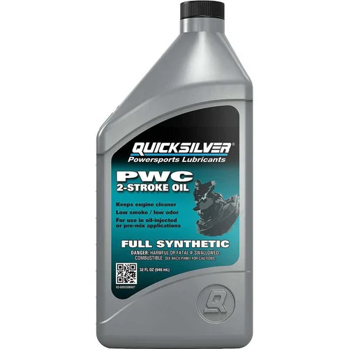 OEM Quicksilver Full Synthetic PWC 2-Stroke Marine Engine Oil 8M0058907 8M0058908