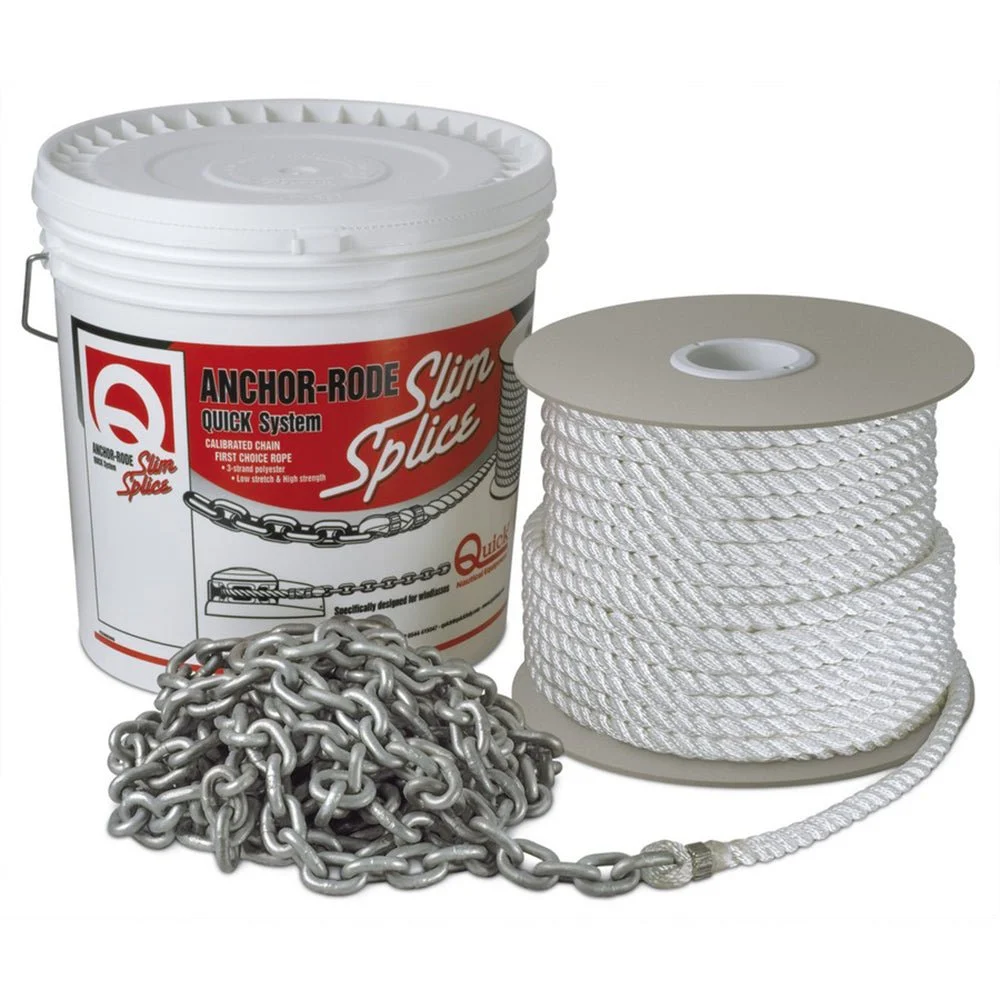 Quick Anchor Rode 25' - 8mm Chain - 200' - 9/16" 3 Plait Rope – Marine Boat Replacement Part
