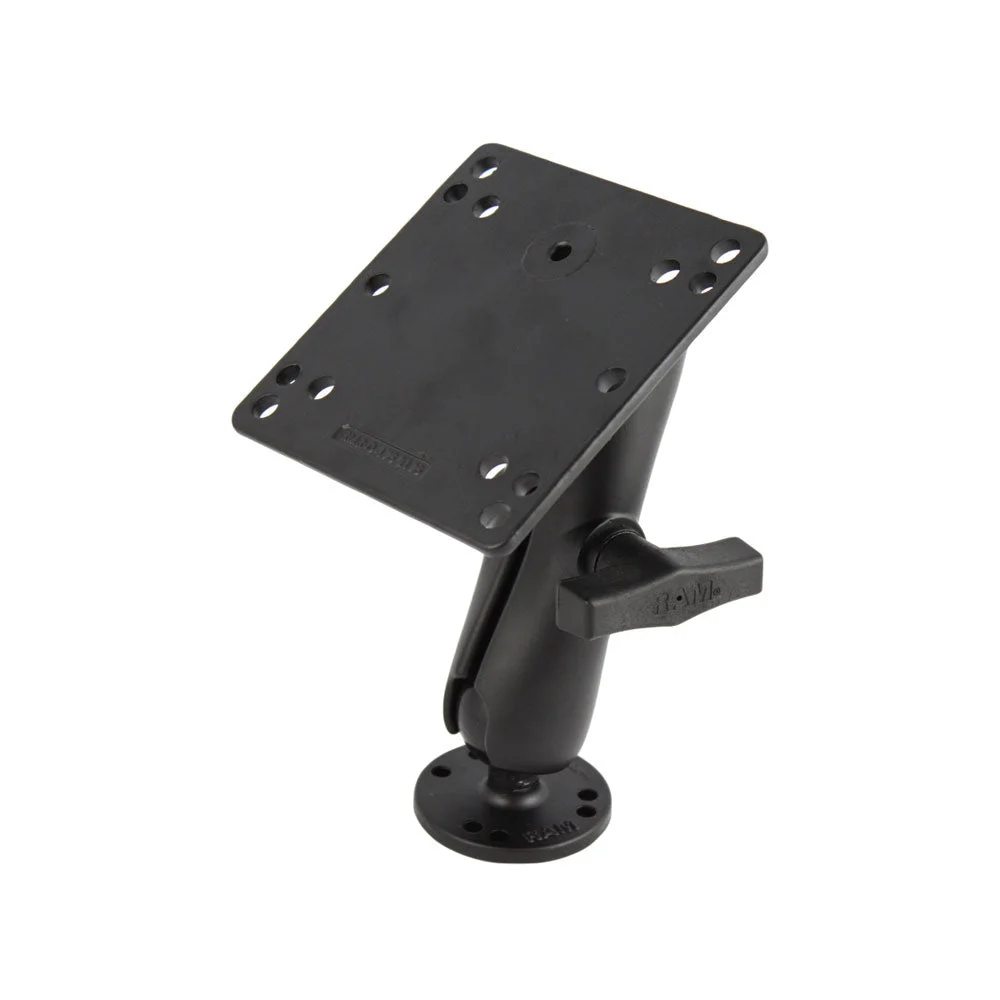 RAM Mount 4.75" Square Base VESA 75mm & 100mm Hole Patterns w/Surface Mount - 1.5" Rubber Ball Size