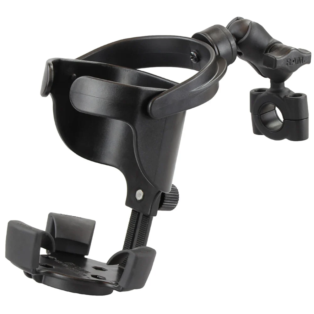 RAM Mount RAM Level Cup™ XL with Torque™ 3/4" – 1" Diameter Rail Base and Short Arm