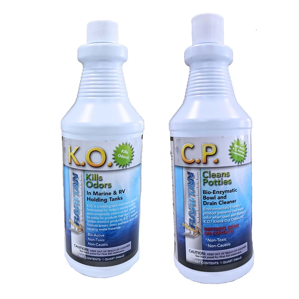 Raritan Potty Pack w/K.O. Kills Odors & C.P. Cleans Potties - 1 of Each - 32oz Bottles – Marine Boat Replacement Part