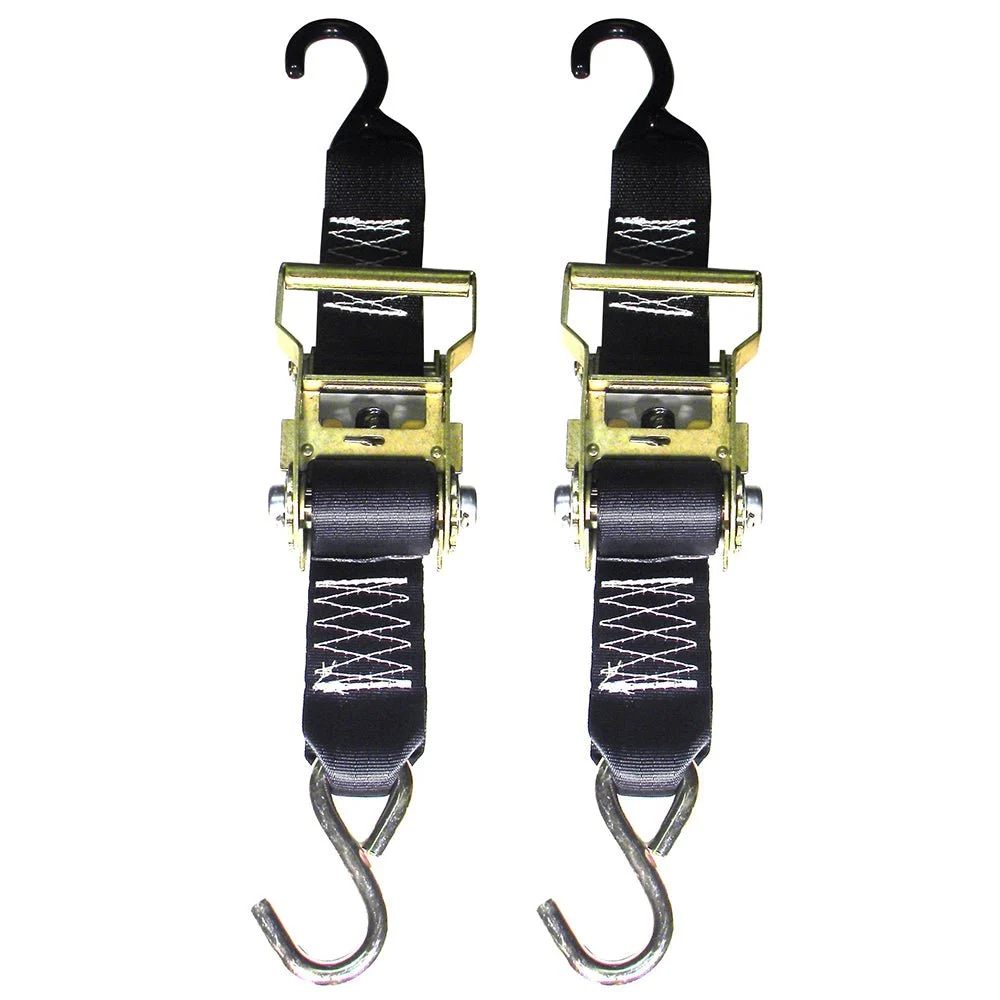 Rod Saver Heavy-Duty Ratchet Trailer Tie-Down - 2" x 5' - Pair – Marine Boat Replacement Part