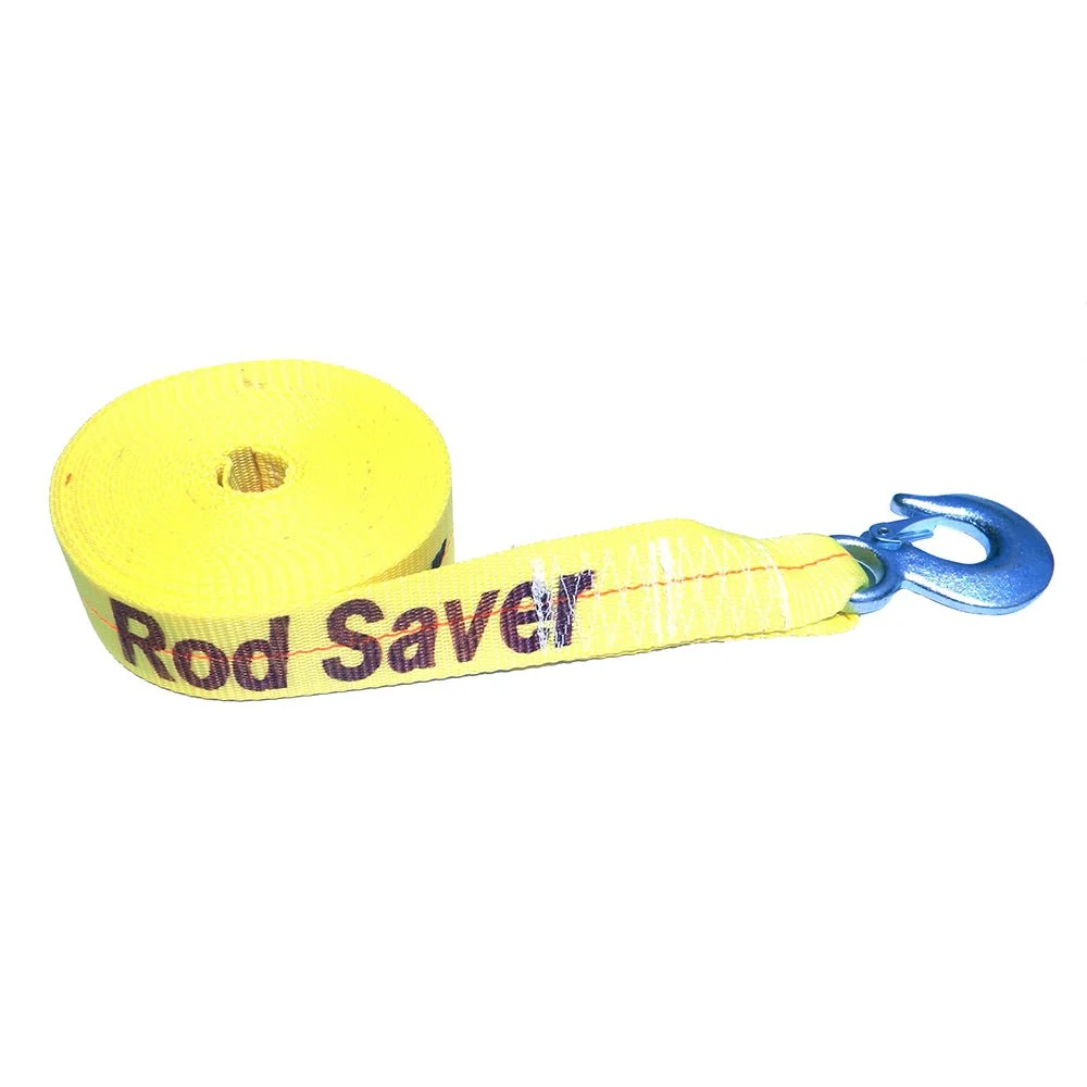 Rod Saver Heavy-Duty Winch Strap Replacement - Yellow - 2" x 20' – Marine Electrical Replacement Part