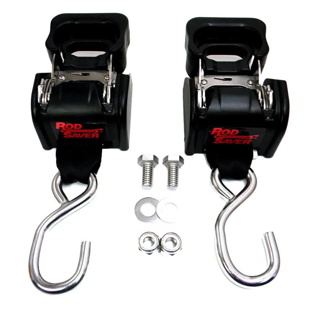Rod Saver Stainless Steel Retractable Transom Tie-Down - 40" - Pair – Marine Boat Replacement Part