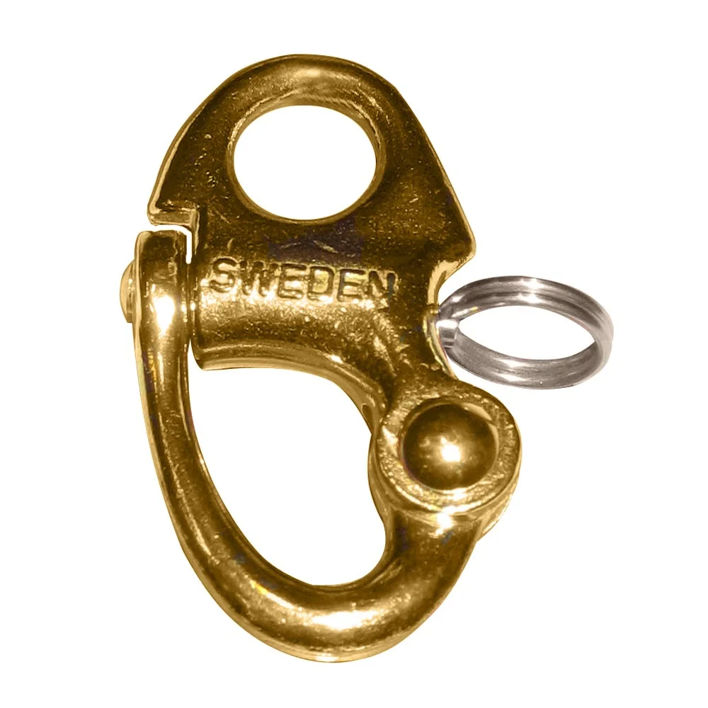 Ronstan Brass Snap Shackle - Fixed Bail - 59.3mm (2-5/16") Length – Marine Boat Replacement Part