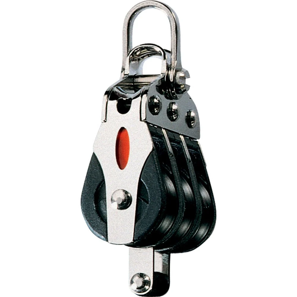 Ronstan Series 20 Ball Bearing Block - Triple - Becket - 2-Axis Shackle Head – Marine Boat Replacement Part