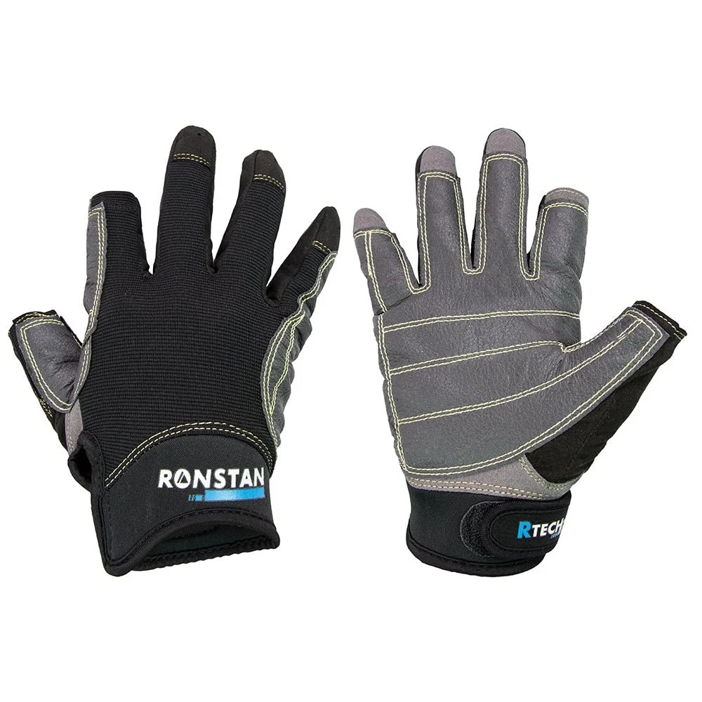 Ronstan Sticky Race Gloves - 3-Finger - Black - XXL – Marine Boat Replacement Part