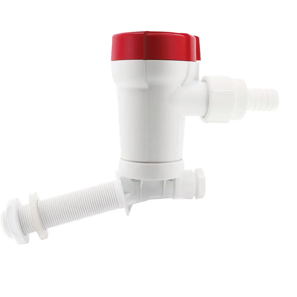 Rule 1100 GPH Livewell Pump Angled Thru-Hull Inlet – Marine Engine Cooling Replacement Part