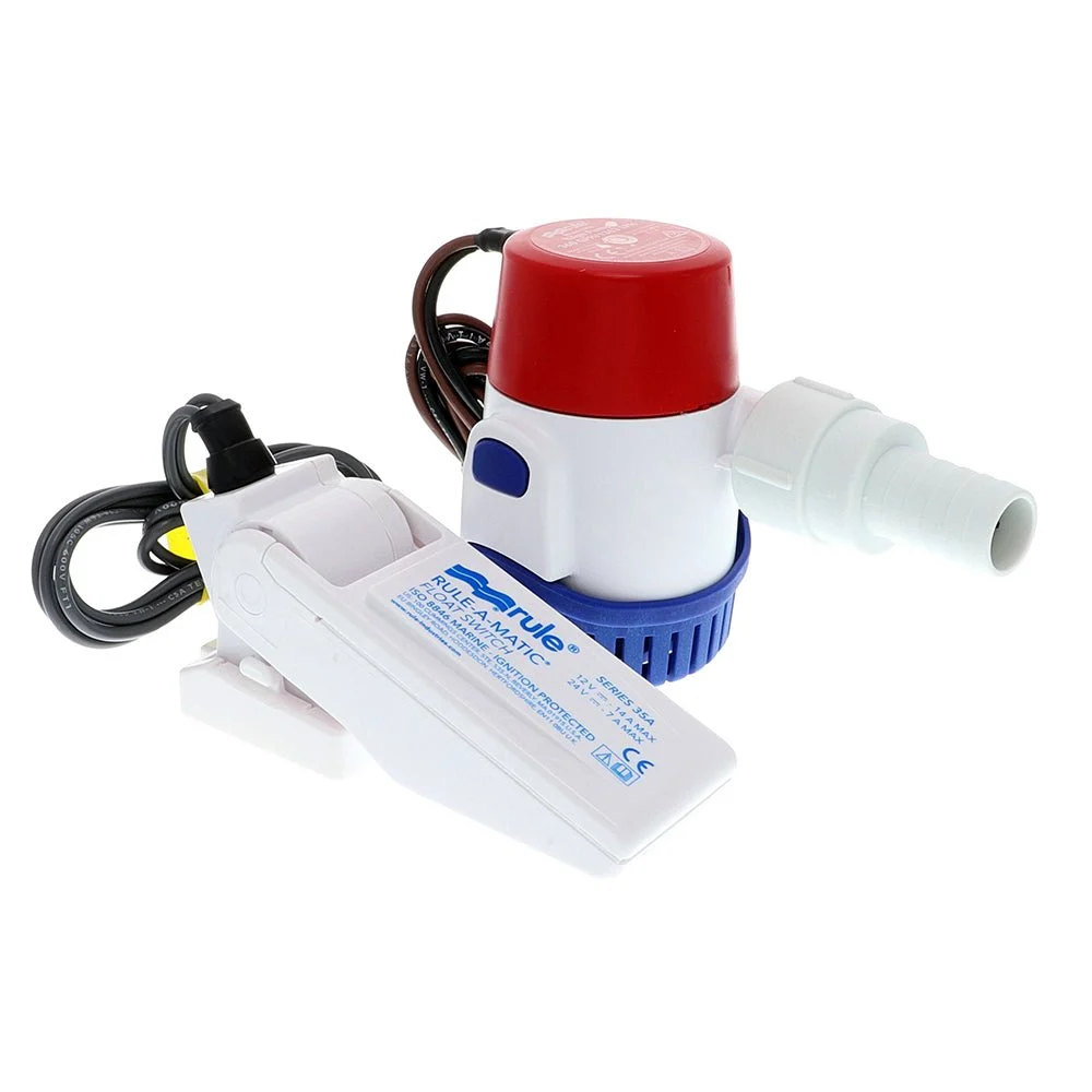 Rule 360 GPH Standard Bilge Pump Kit w/Float Switch - 12V – Marine Boat Replacement Part