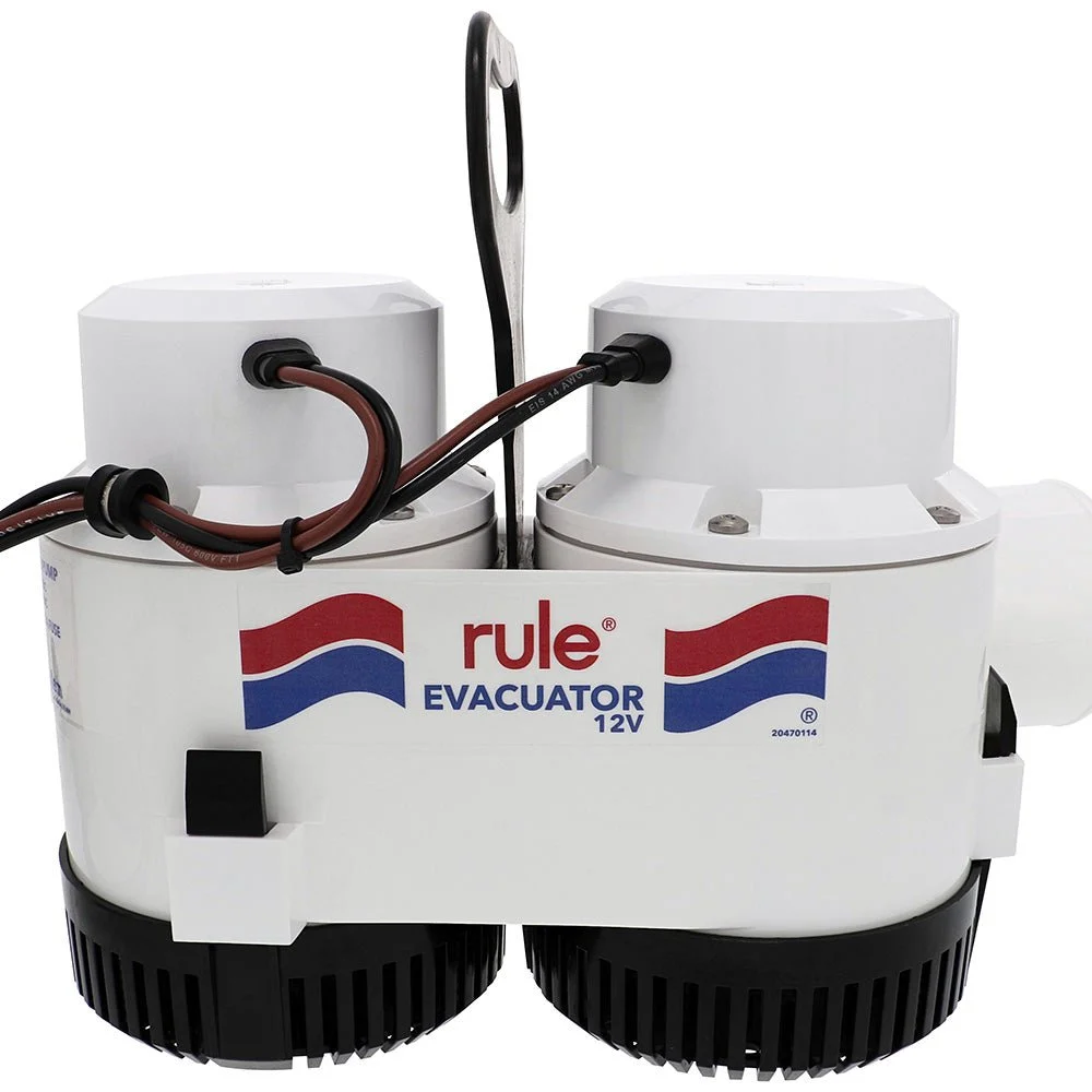 Rule 7700D GPH Evacuator High Volume Utility Pump - 12V – Boat Pump & Plumbing Part