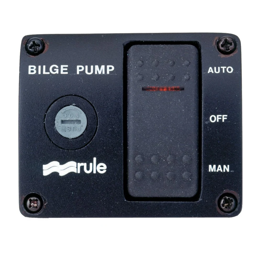 Rule Deluxe 3-Way Lighted Rocker Panel Switch – Marine Electrical Replacement Part
