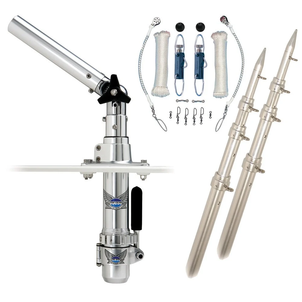Rupp Marine Rupp Classic Top Gun Outrigger Kit w/18' Poles & Complete Single Line Rigging Kit w/Klickers Re