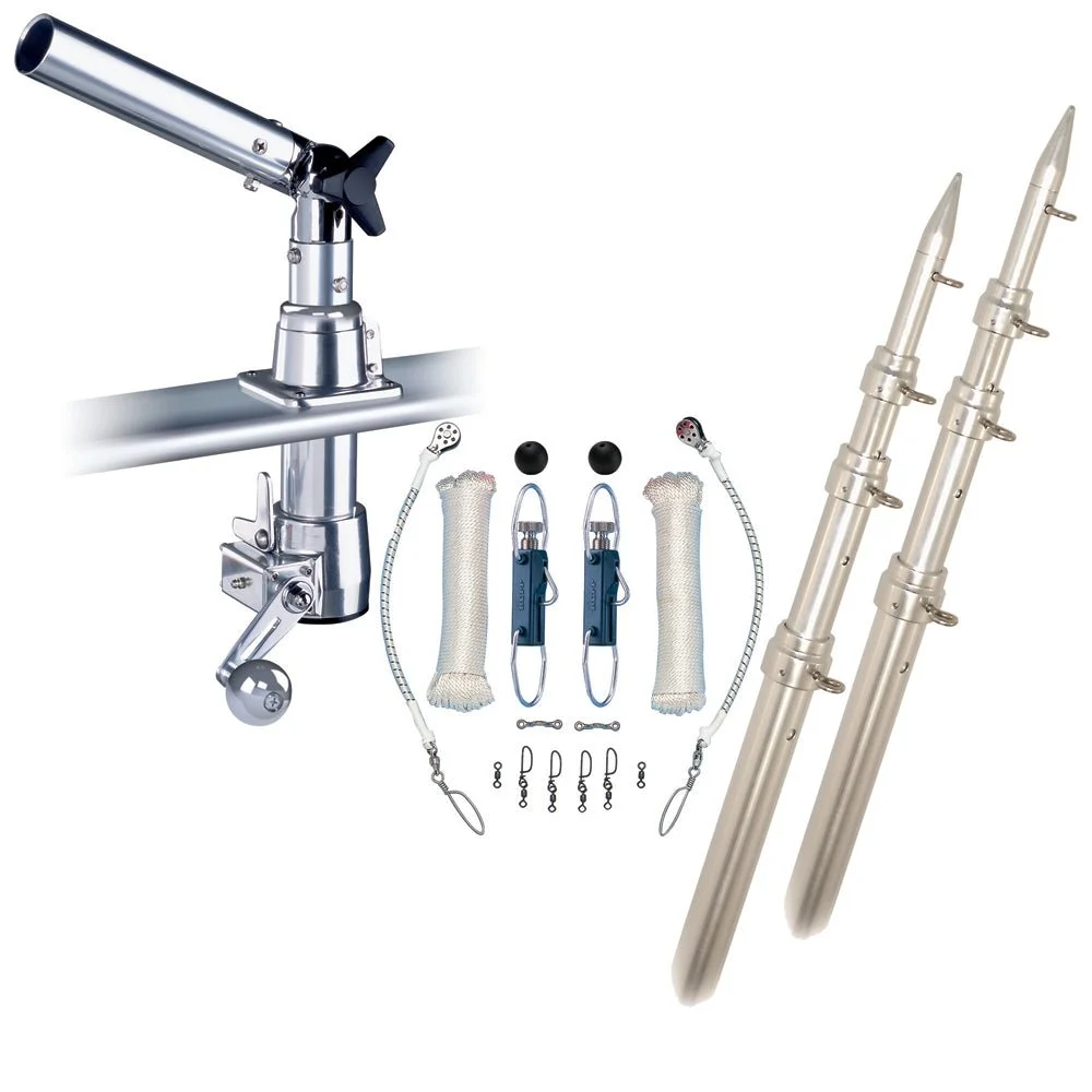 Rupp Marine Rupp Z-30 Top Gun Outrigger Kit w/18' Poles & Complete Single Line Rigging Kit w/Klickers Relea