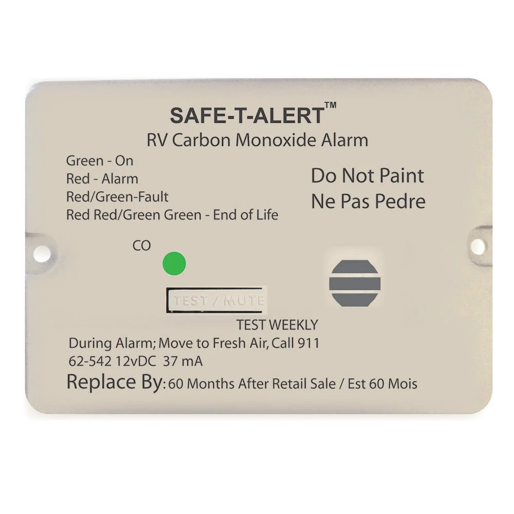 Safe-T-Alert 62 Series Carbon Monoxide Alarm - 12V - RV Flush Mount - White – Marine HVAC Replacement Part