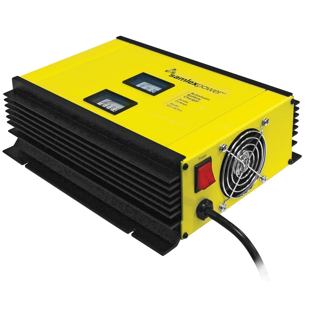 Samlex America Samlex 25A Battery Charger - 24V - 2-Bank - 3-Stage w/Dip Switch & Lugs - Includes Temp Sensor – Marine Electrical Replacement Part