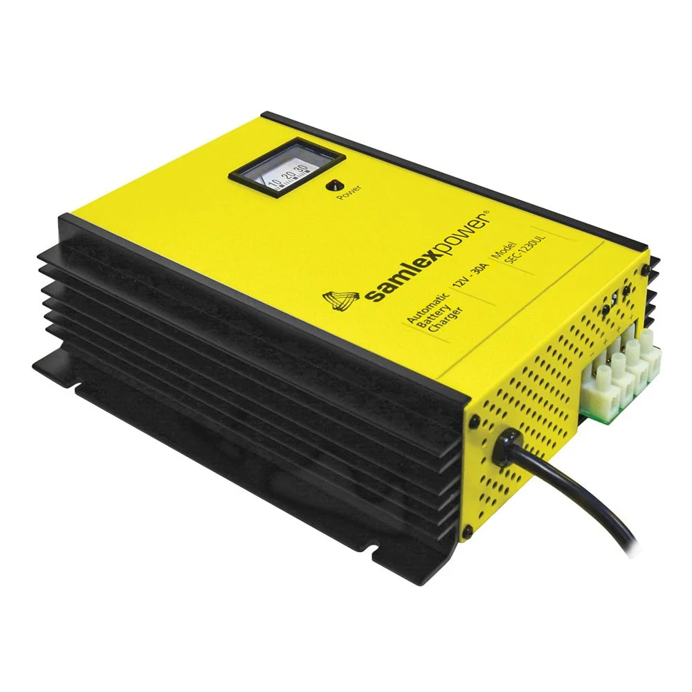 Samlex America Samlex 30A Battery Charger - 12V - 3-Bank - 3-Stage w/Dip Switch & Lugs – Marine Electrical Replacement Part
