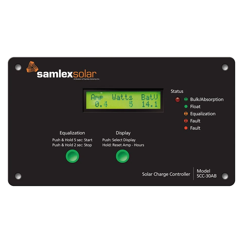 Samlex America Samlex Flush Mount Solar Charge Controller w/LCD Display - 30A – Marine Boat Replacement Part