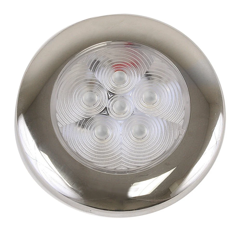 Scandvik B3 Downlight Surface Mount - Blue - SS Trim - IP67 - 12/24V – Marine Boat Replacement Part