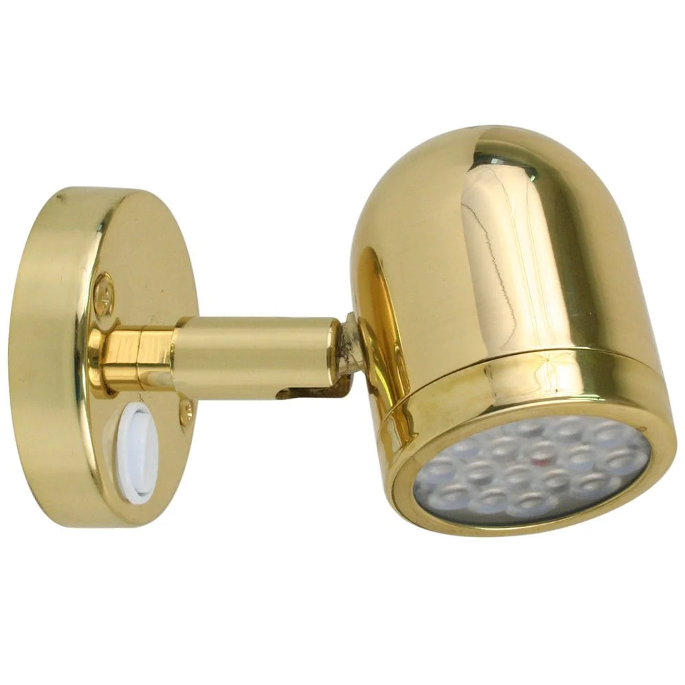 Scandvik LED Brass Reading Light - 10-30V – Marine Electrical Replacement Part