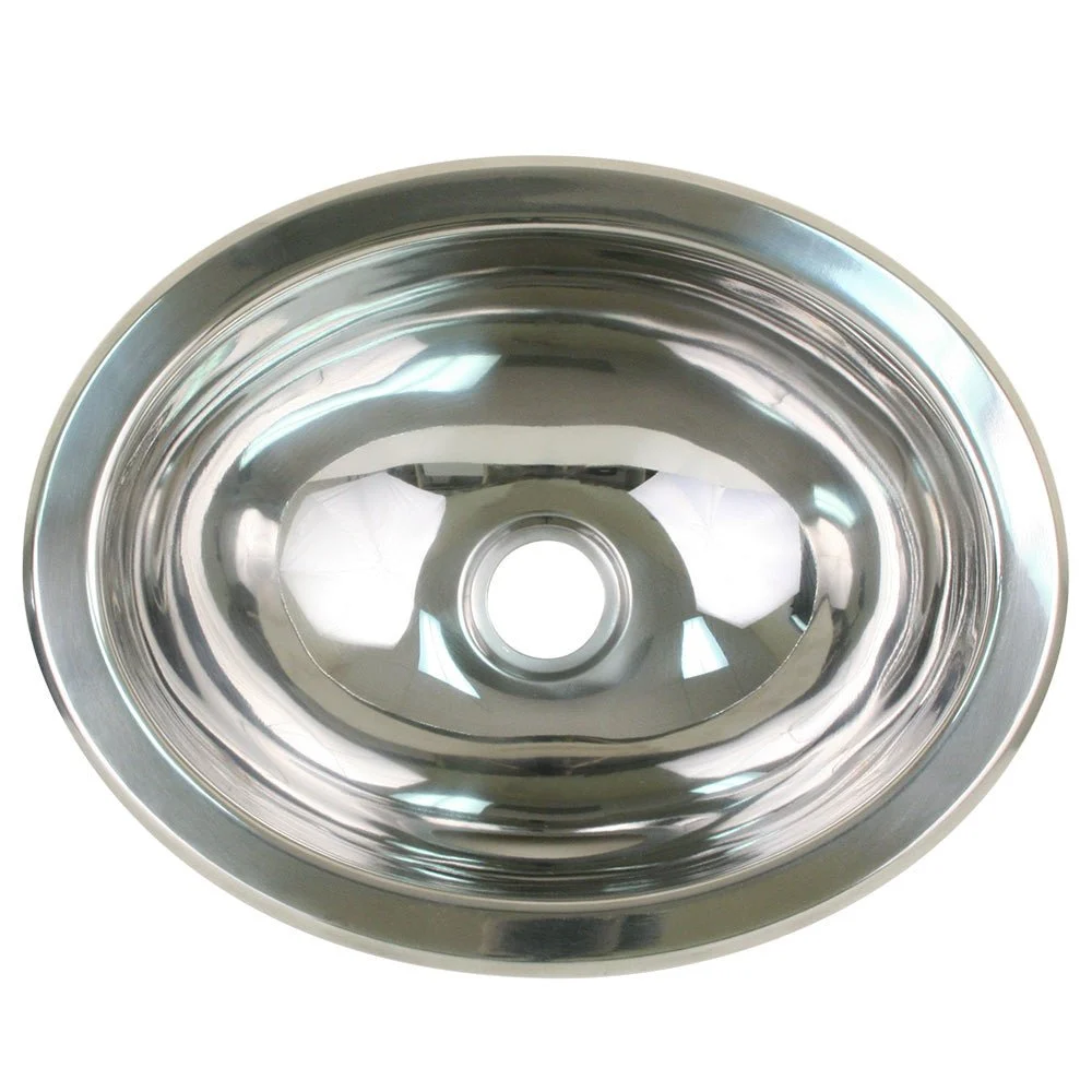 Scandvik Polished SS Oval Sink - 13.25" x 10.5" – Boat Pump & Plumbing Part