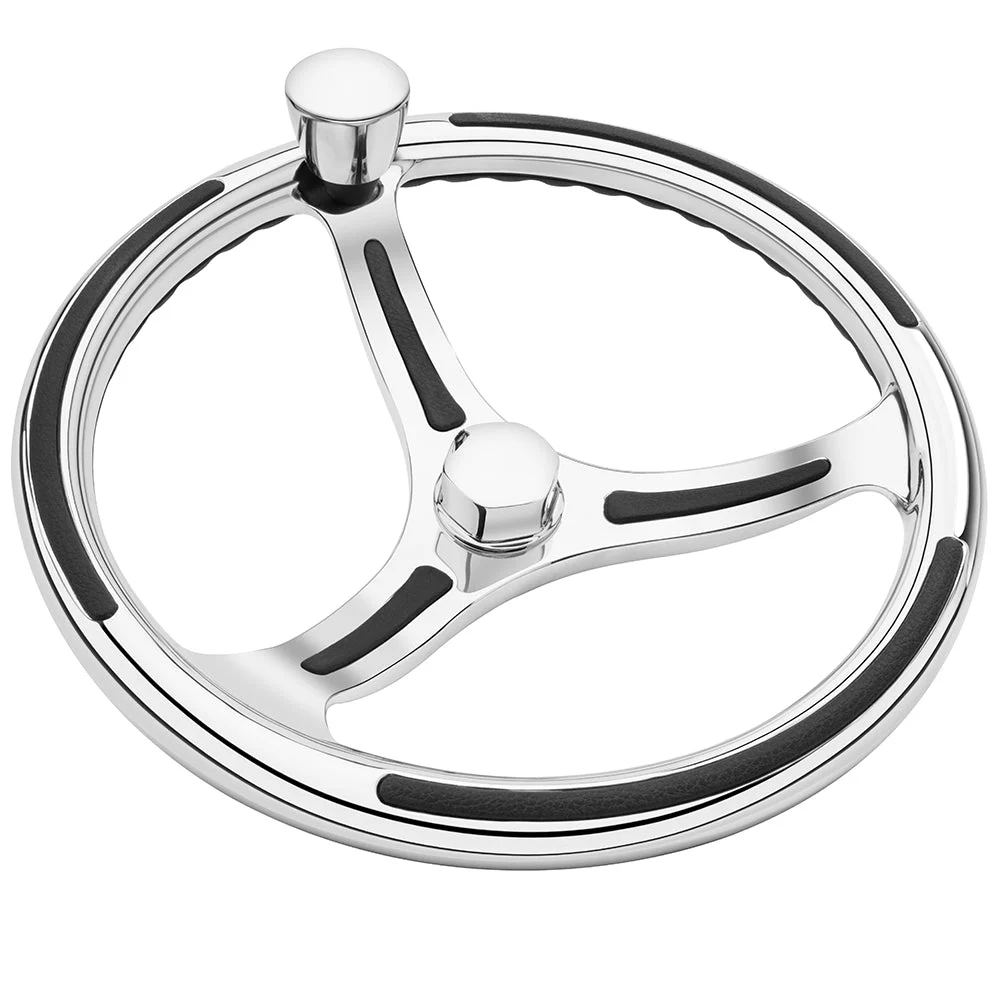 Schmitt Marine Primus Model 740 - 13.5" Wheel w/Knob & Finger Grip - 3/4" Tapered Shaft w/Faux Nut - 1/2" & 3/