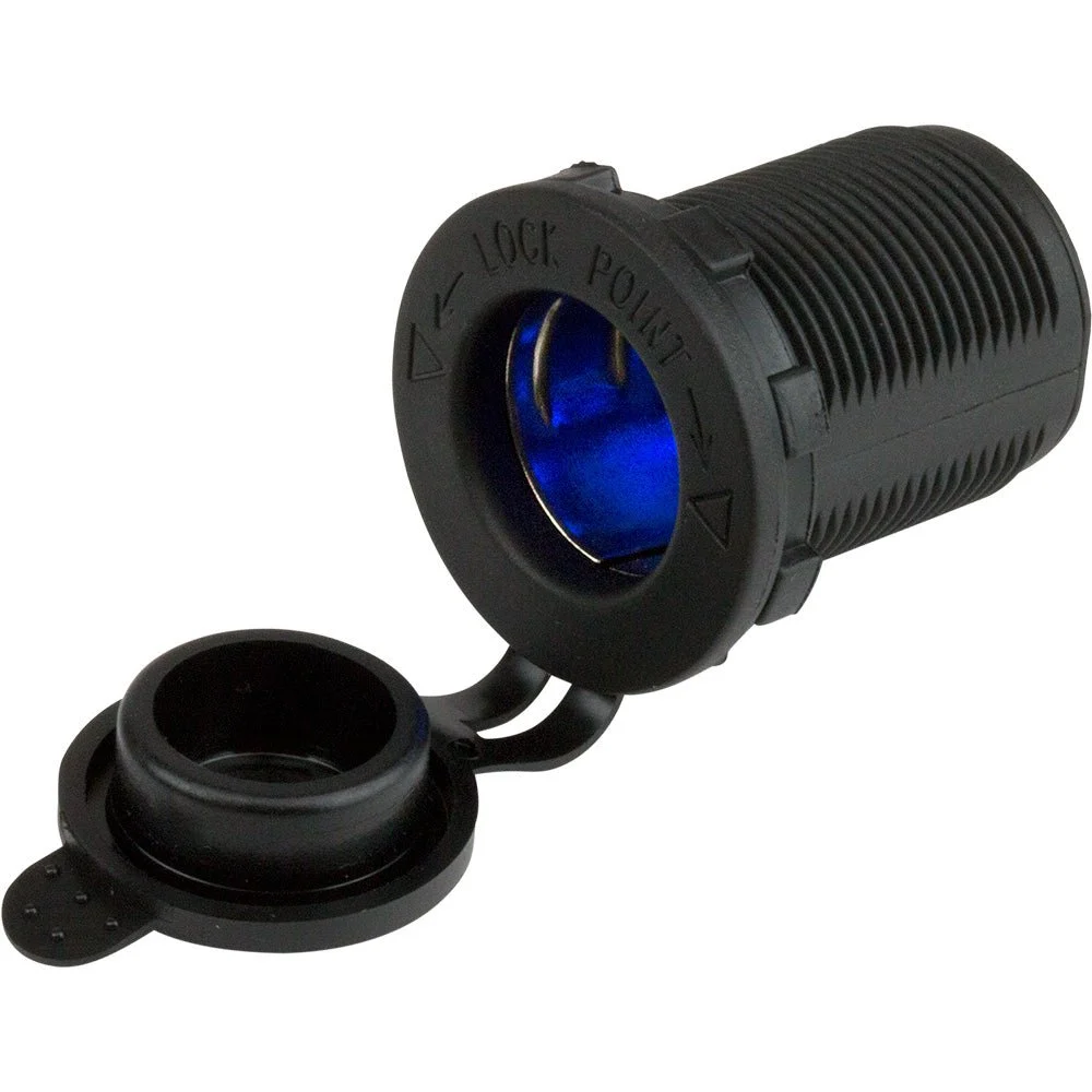 Sea-Dog 12V Power Socket w/Blue LEDs – Marine Electrical Replacement Part