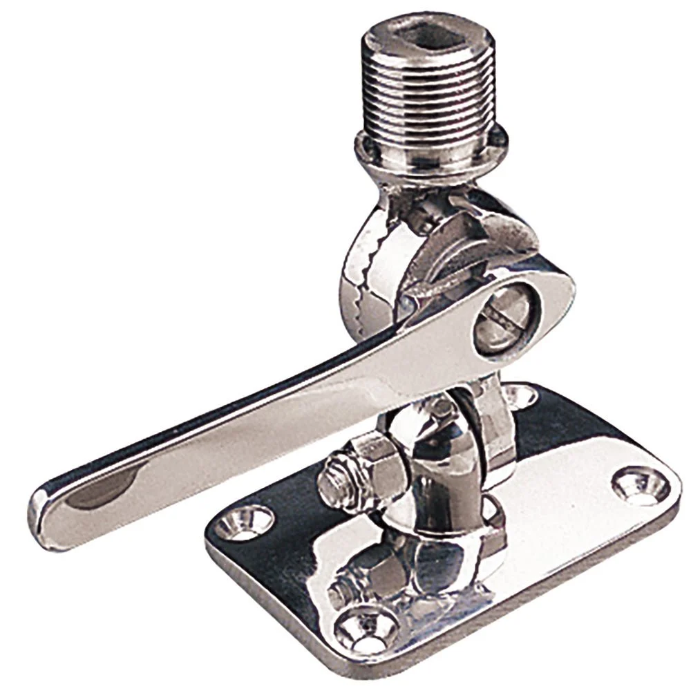 Sea-Dog Adjustable Antenna Base - Deck Mount - Investment Cast 316 Stainless Steel – Marine Boat Replacement Part